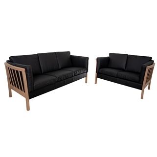 Lædersofa og sofasæt